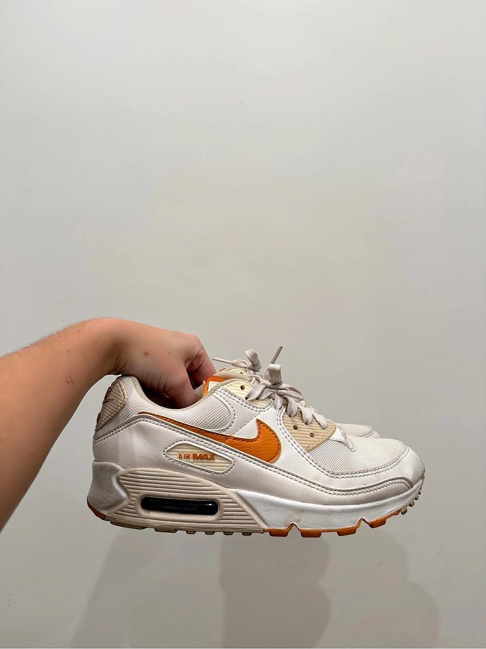 Nike Air Max 90 Sneakers White & Orange US 7.5